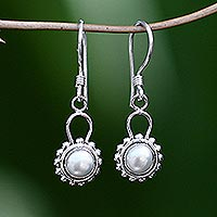 Pearl dangle earrings Silver Moonlight Indonesia