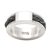 Leather and silver band ring, 'Buckskin' - Sterling Silver and Leather Band Ring from Indonesia (image 2a) thumbail