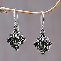 Peridot flower earrings Lime Blossoms Indonesia