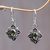 Peridot flower earrings, 'Lime Blossoms' - Women's Floral Peridot Silver Earrings thumbail