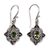 Peridot flower earrings, 'Lime Blossoms' - Women's Floral Peridot Silver Earrings (image 2a) thumbail
