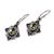 Peridot flower earrings, 'Lime Blossoms' - Women's Floral Peridot Silver Earrings (image 2c) thumbail