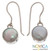 Cultured pearl dangle earrings, 'Ice Cold' - Pearl dangle earrings thumbail