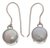 Cultured pearl dangle earrings, 'Ice Cold' - Pearl dangle earrings (image 2a) thumbail