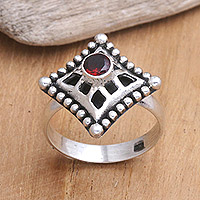 Garnet cocktail ring Temple Window Indonesia