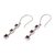Garnet dangle earrings, 'Hit by Fire' - Garnet dangle earrings (image 2b) thumbail