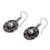Pearl flower earrings, 'Moon Blossoms' - Floral Sterling Silver Pearl Dangle Earrings (image 2c) thumbail