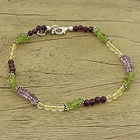 Gemstone anklet Aurora India