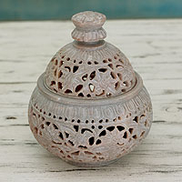 Soapstone jar Ivy and Lace India