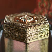 Brass jewelry box Golden Era India