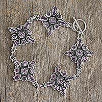 Amethyst flower bracelet Violet Constellation India