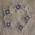 Amethyst flower bracelet, 'Violet Constellation' - Amethyst Floral Sterling Silver Bracelet from India thumbail