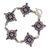 Amethyst flower bracelet, 'Violet Constellation' - Amethyst Floral Sterling Silver Bracelet from India (image 2a) thumbail