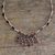 Garnet waterfall necklace, 'Queen of India' - Indian Sterling Silver and Garnet Necklace thumbail