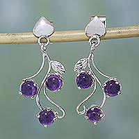 Amethyst earrings Shy Violets India