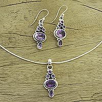 Amethyst jewelry set,