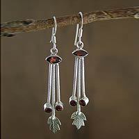Garnet earrings,