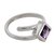 Amethyst solitaire ring, 'Lilac Spin' - Hand Crafted Sterling Silver Single Stone Amethyst Ring (image 2c) thumbail