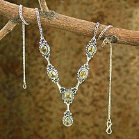 Citrine Y-necklace,
