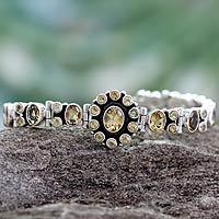 Citrine link bracelet,