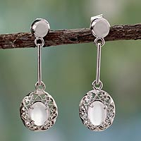 Moonstone dangle earrings Cameo India