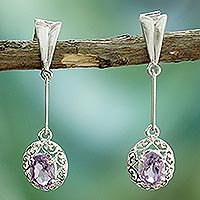 Amethyst dangle earrings Antique Lace India