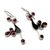 Garnet dangle earrings, 'Lovebirds' - Garnet dangle earrings (image 2b) thumbail