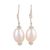 Pearl dangle earrings, 'Bliss' - Hand Crafted Bridal Jewelry Pearl Dangle Earrings (image 2a) thumbail