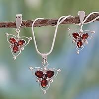Garnet jewelry set,