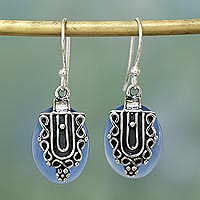 Sterling silver dangle earrings Morning Dew India
