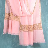 Wool shawl Lavish Pink India
