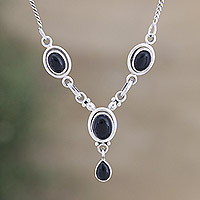 Onyx Y necklace Mystery India