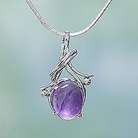 Amethyst pendant necklace,
