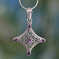 Amethyst pendant necklace,