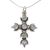 Rainbow moonstone cross necklace, 'Cross of Purity' - Rainbow Moonstone Cross Necklace (image 2a) thumbail