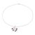 Garnet floral necklace, 'Rosebuds' - Hand Made Sterling Silver with Garnet Necklace from India (image 2a) thumbail