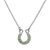 Peridot pendant necklace, 'Lucky Horseshoe' - Hand Made Sterling Silver and Peridot Necklace from India (image 2a) thumbail