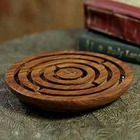 Wood maze game,