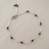 Featured review for Garnet anklet, Classic Red