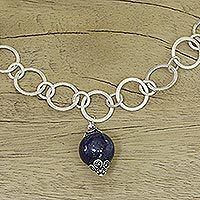 Lapis lazuli link necklace,