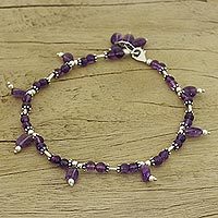 Amethyst anklet,