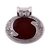 Carnelian pendant, 'Royal Amulet' - Sterling Silver and Carnelian Pendant Indian Modern Jewelry (image 2a) thumbail