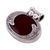 Carnelian pendant, 'Royal Amulet' - Sterling Silver and Carnelian Pendant Indian Modern Jewelry (image 2c) thumbail