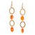 Gold vermeil carnelian dangle earrings, 'Vibrant' - Women's Modern Vermeil and Carnelian Earrings (image 2a) thumbail