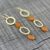 Gold vermeil carnelian dangle earrings, 'Vibrant' - Women's Modern Vermeil and Carnelian Earrings (image 2c) thumbail