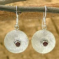 Garnet earrings,