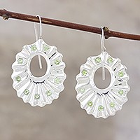 Peridot drop earrings,