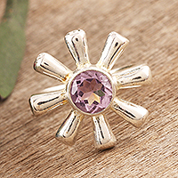 Featured review for Amethyst flower ring, Radiant Spring