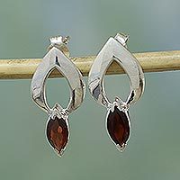 Garnet earrings,