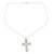 Rainbow moonstone cross necklace, 'Cross of Peace' - Rainbow Moonstone Necklace in Sterling Silver Cross Jewelry (image 2a) thumbail